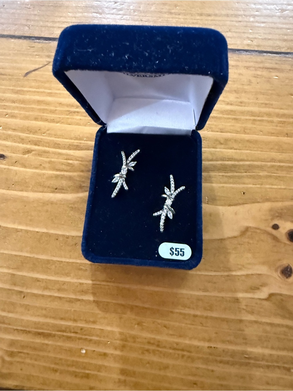Montana Silversmiths Gold Bow Crystal Stud Earrings